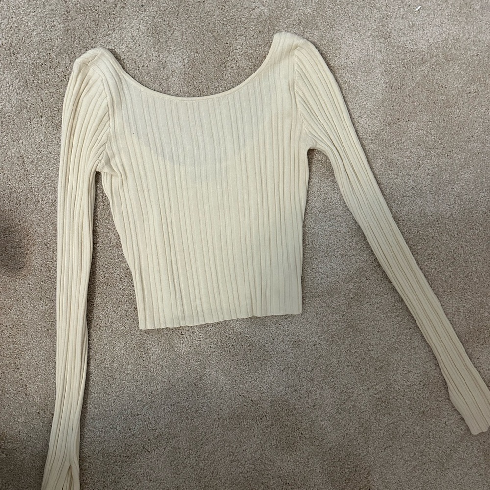 Urban Outfitters Cream Knit Top
